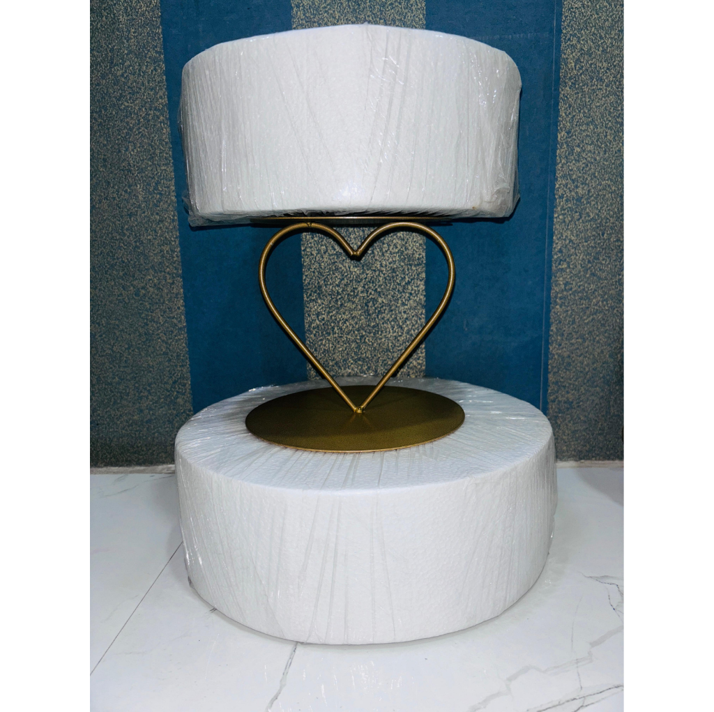 Metal Cake Heart Tier Cake Spacer Separator Stands Heart Shape (Pack of 1)