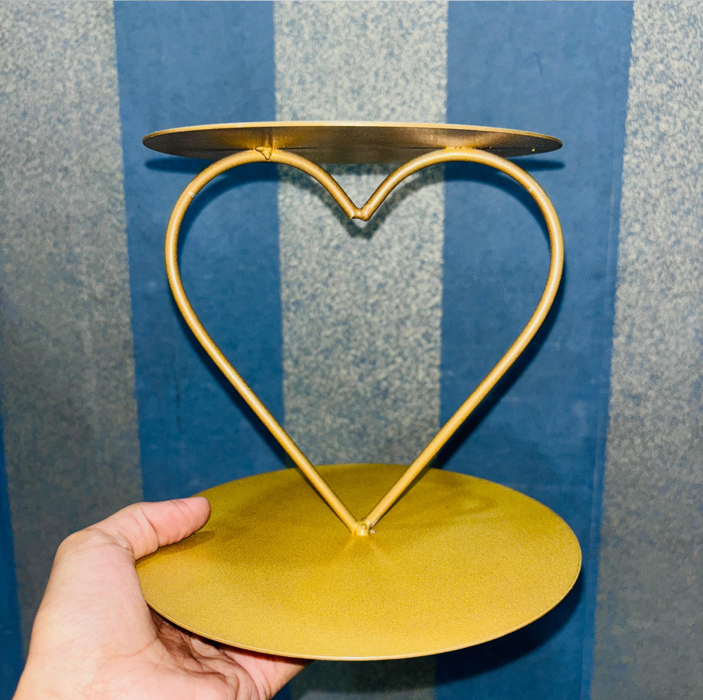 Metal Cake Heart Tier Cake Spacer Separator Stands Heart Shape (Pack of 1)