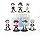 BTS Bangtan Action Toy Figure and Cake Topper Collectible Set of 7-8cm Statue (Small, 2)