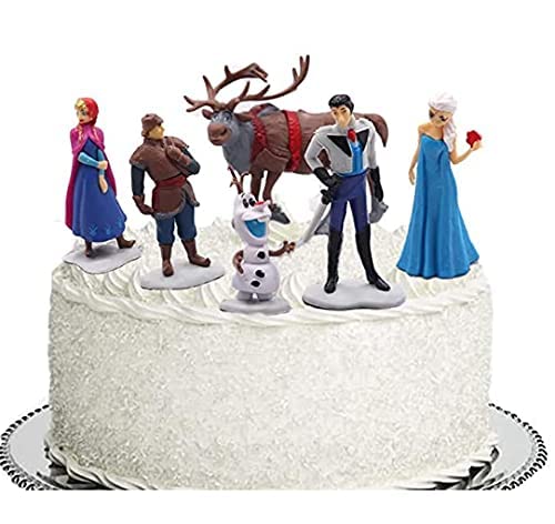 6 Pcs Frozen Toys Friends Cake Decorating|| Cake decoration toys| Frozen Theme Cake | Tools Bakeware