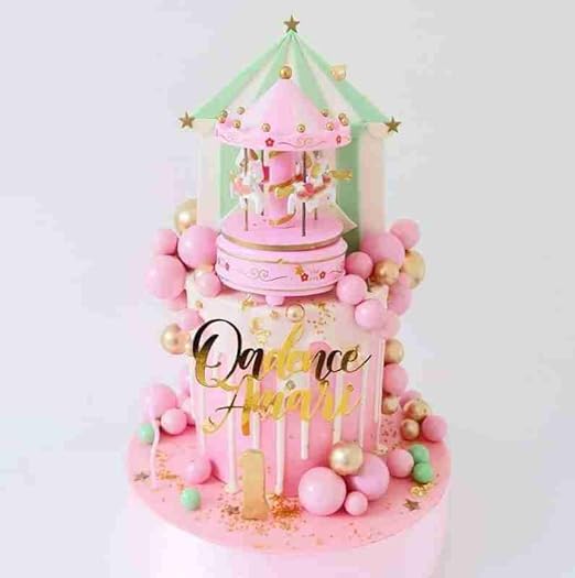 Faux ball cake toppers 20pcs pack for cake decoration, best for theme cakes, designer cake, ontament cake etc. (Pink)