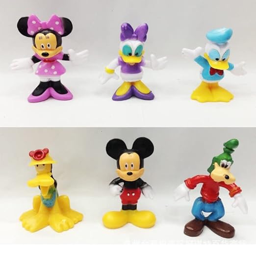 6 Pieces New Mickey Mouse & Family Toys Cake Toppers