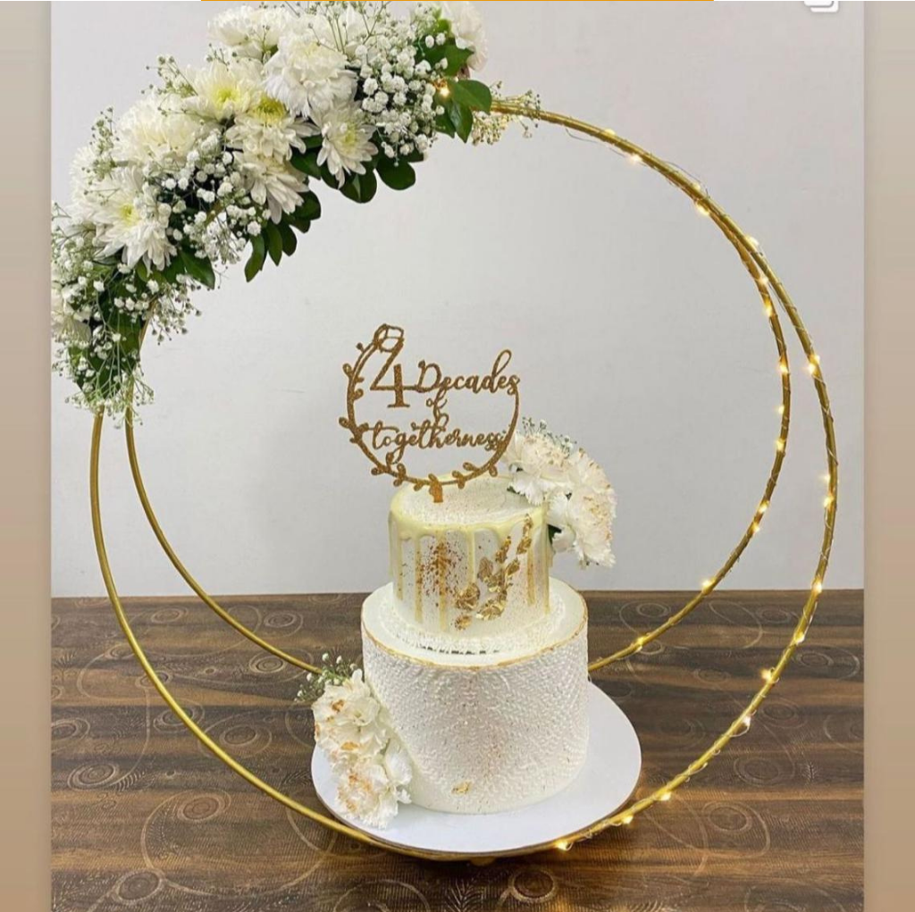 DOUBLE HOOP CAKE STAND
