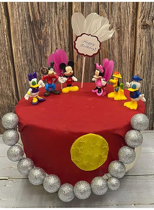6 Pieces New Mickey Mouse & Family Toys Cake Toppers