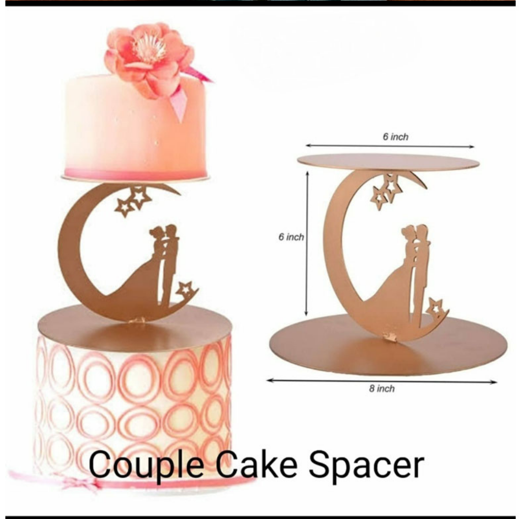 Mettalic Couple Spacer Cake Spacer