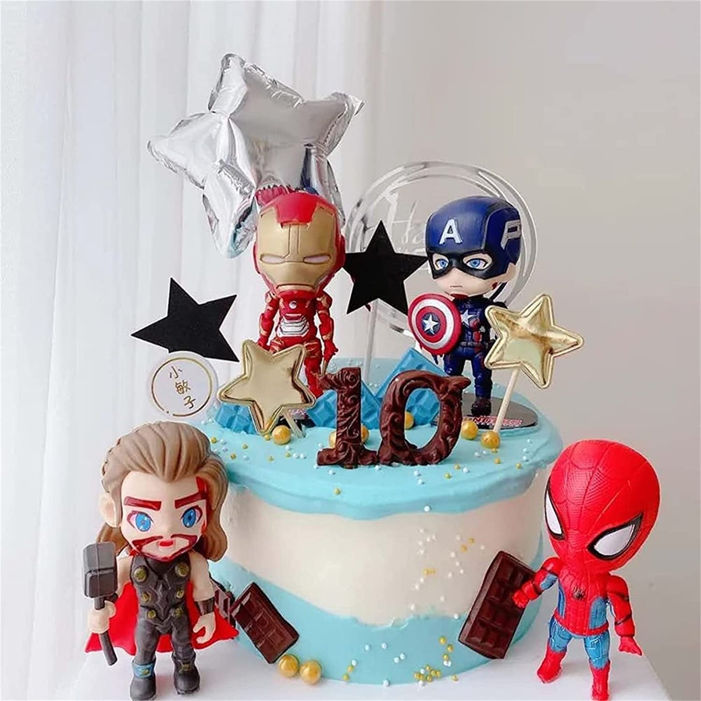 Set of 6 Avengers Cake Toys