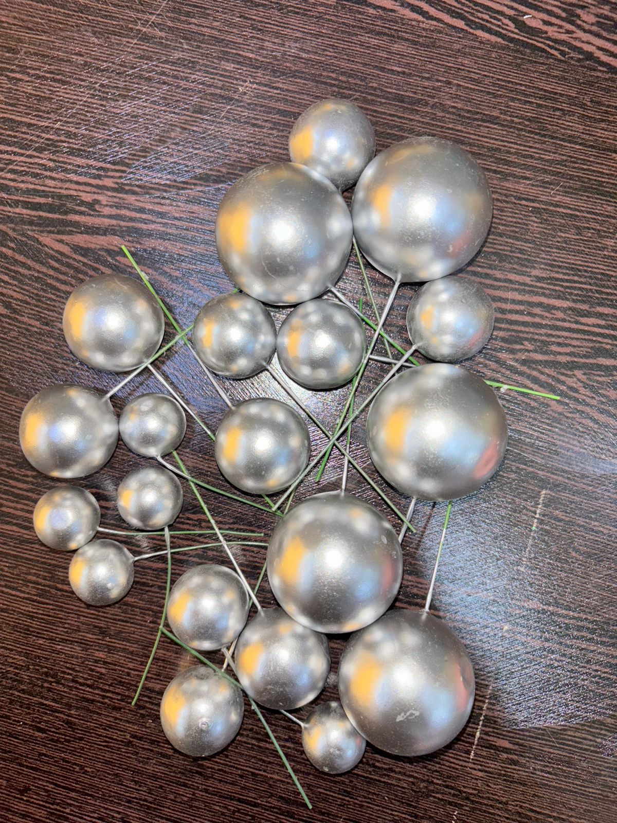 FAUX BALL SILVER