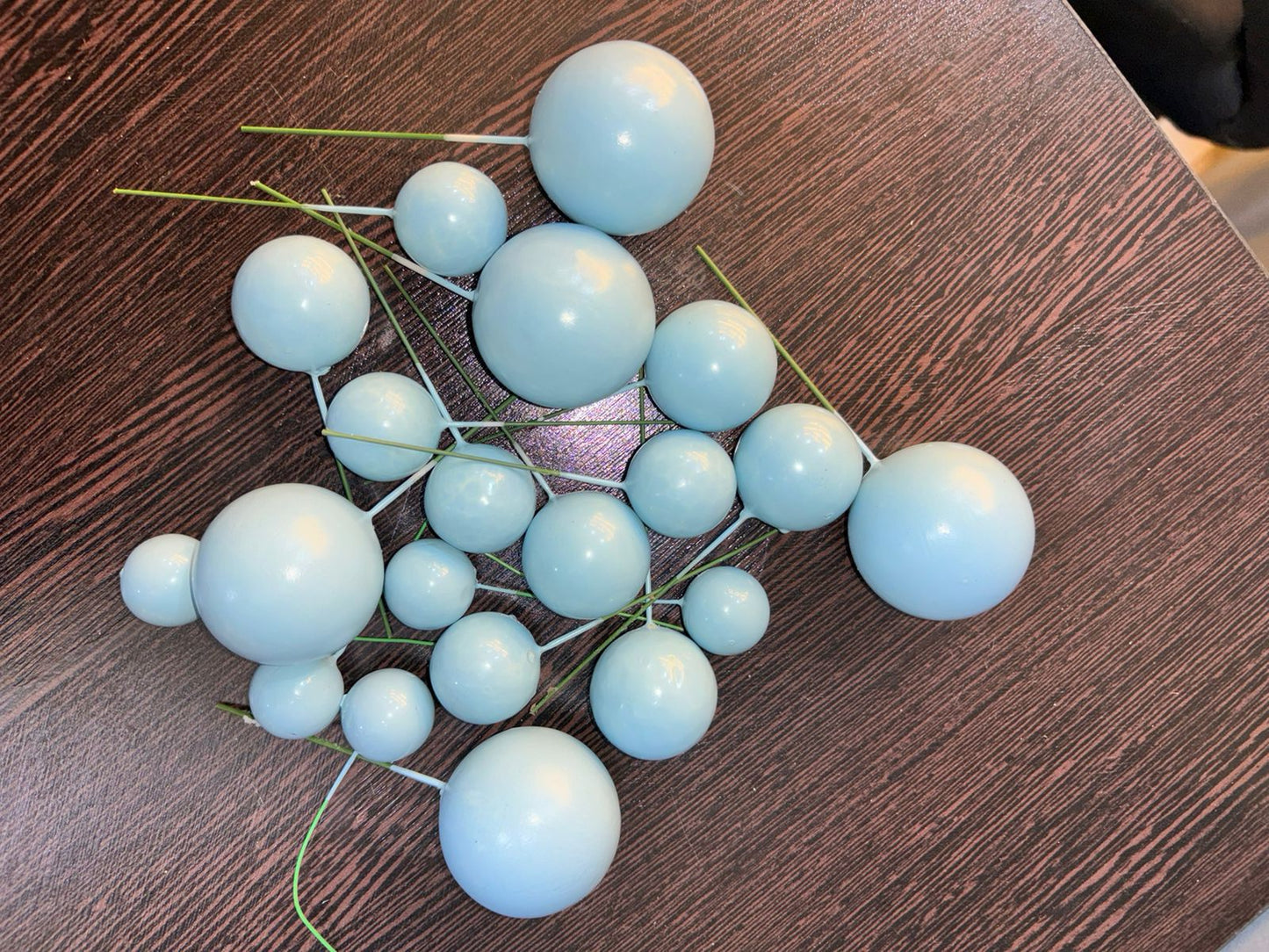 FAUX BALL SKY BLUE