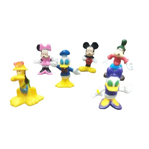 6 Pieces New Mickey Mouse & Family Toys Cake Toppers