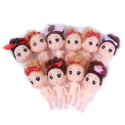 Doll Cake Topper Combo | Kids Toy | Decoration Item For Birthday Cake | Wall Shelf Decor | Decoration For Office Study Table | Set of 10