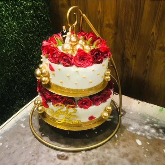 Chandelier 2 tier cake stand