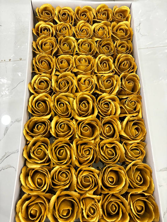 IMPORTED SCENTED ROSES FLOWER 50pcs Gift Box Rose Soap Flowers Head Foam Soap Roses in Box