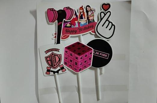 Girls Theme Paper Cake Topper(5 inch)| Cartoon Theme Based Toppers For Cake/Cupcake Decoration For Teenagers/Girls/Kids(Pack of 6)