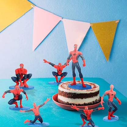 Spiderr Mann Birthday Cake Decorating Topper Superhero Toy 7 Figure Set Superhero Set Birthday Party Cupcakes PVC Gift ToysMarvel Comics