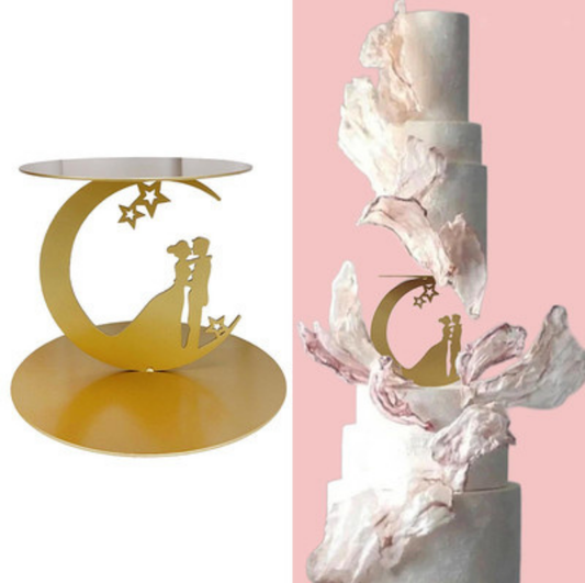Mettalic Couple Spacer Cake Spacer