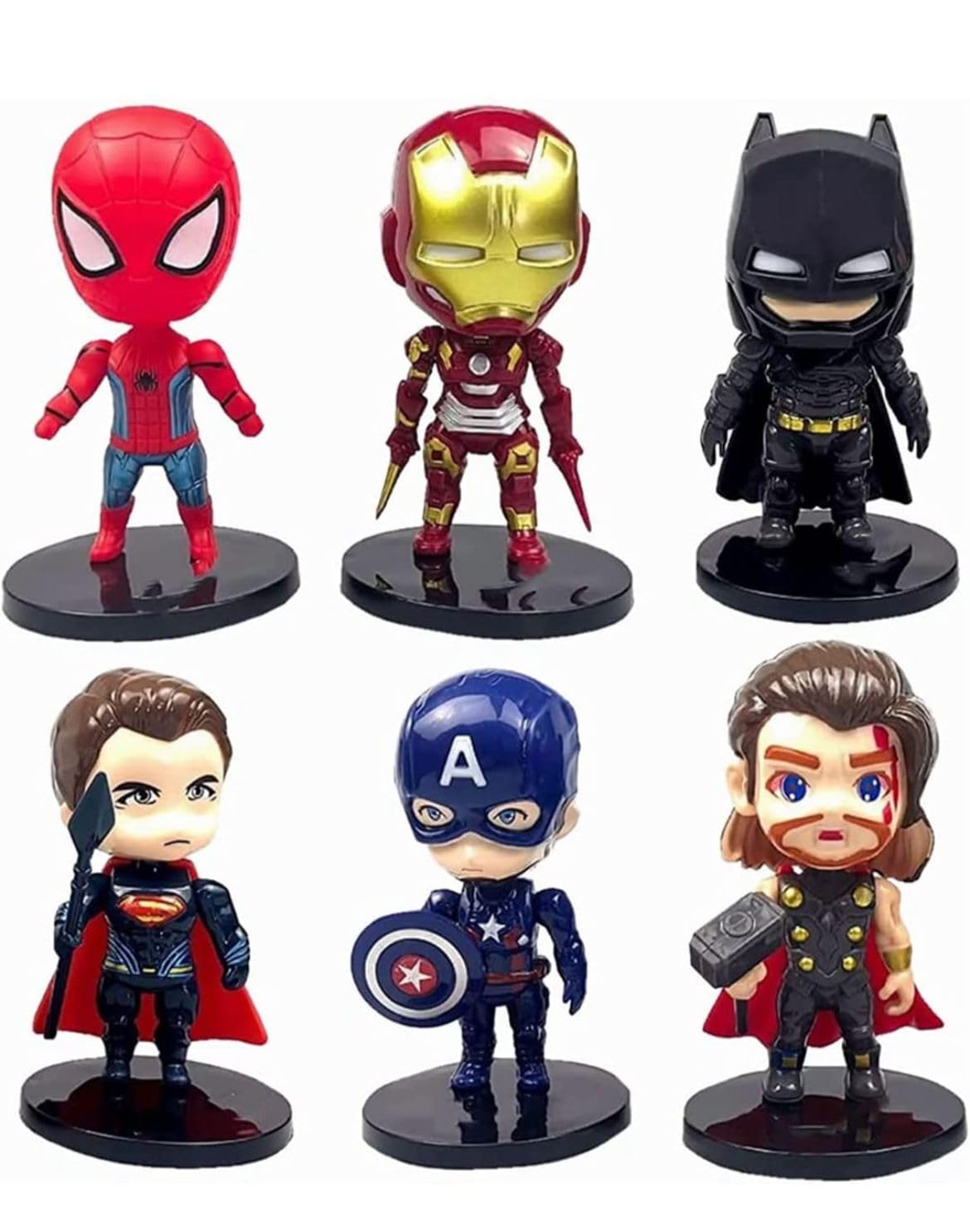 Set of 6 Avengers Cake Toys