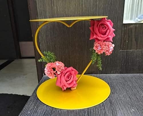 Metal Cake Heart Tier Cake Spacer Separator Stands Heart Shape (Pack of 1)
