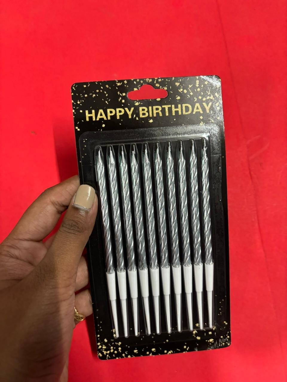 STRAIGHT CANDLE SILVER
