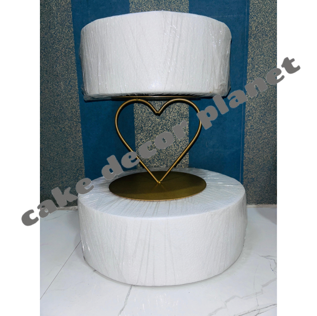 Metal Cake Heart Tier Cake Spacer Separator Stands Heart Shape (Pack of 1) - Image 4