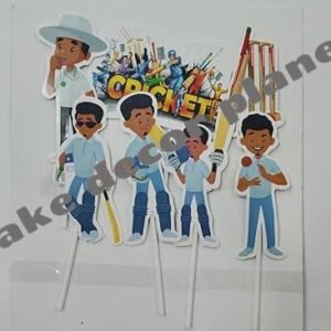 Cricket Theme Paper Cake Topper| Sports Theme Based Toppers Cake/Cupcake Decoration For Kids/Adult & All (Pack of 7)
