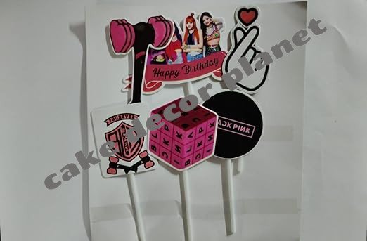 Girls Theme Paper Cake Topper(5 inch)| Cartoon Theme Based Toppers For Cake/Cupcake Decoration For Teenagers/Girls/Kids(Pack of 6)
