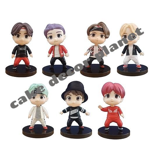 BTS Bangtan Action Toy Figure and Cake Topper Collectible Set of 7