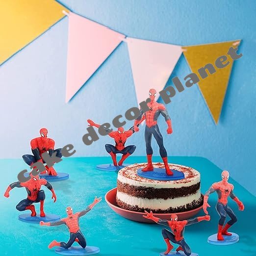 Spiderman Cake toy set of 7 - Image 2