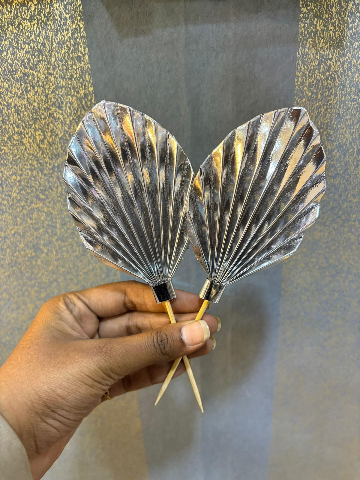Palm Leaf Silver(Pack of 2pc)