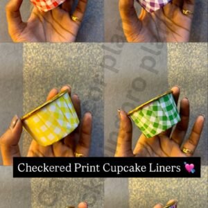 Checkered Print cupcake liner