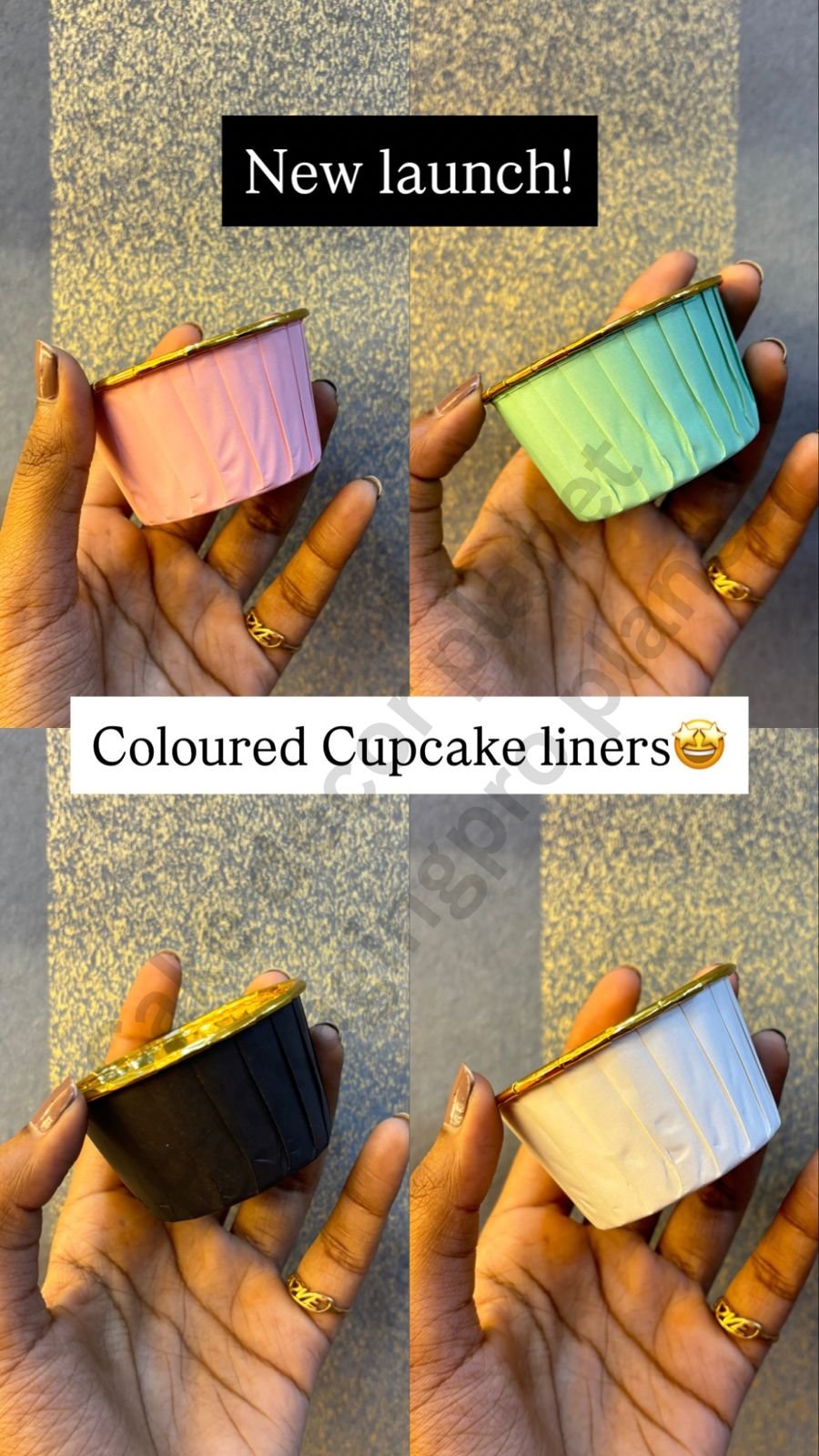 Coloured cupcake liner
