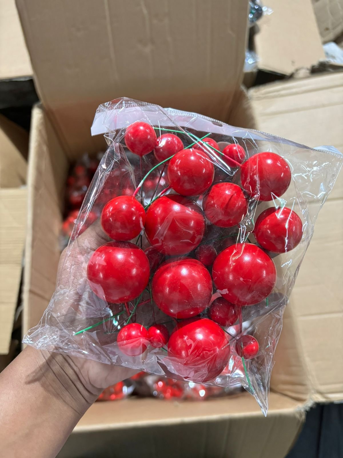 Red faux ball