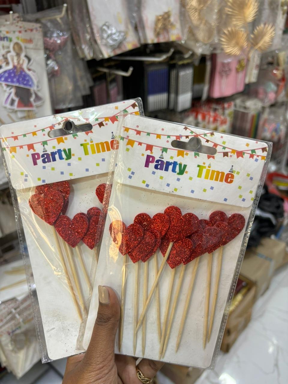 GLITTER HEART TOPPER