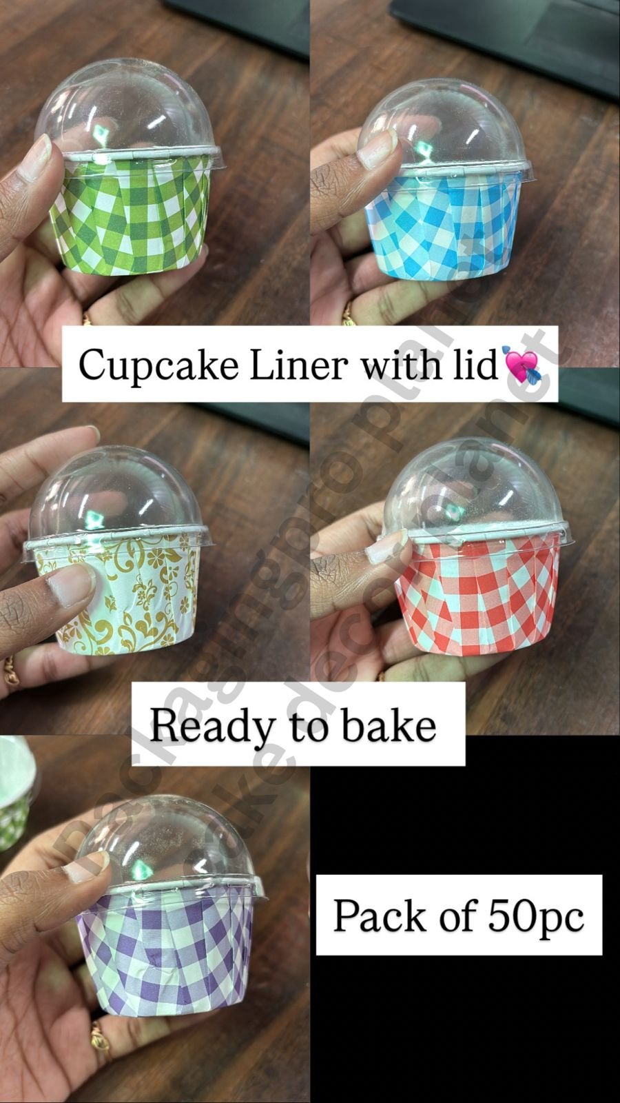 Cupcake liner with lid